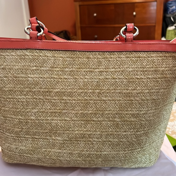 Coach flowered straw and patent tote - Picture 9 of 12